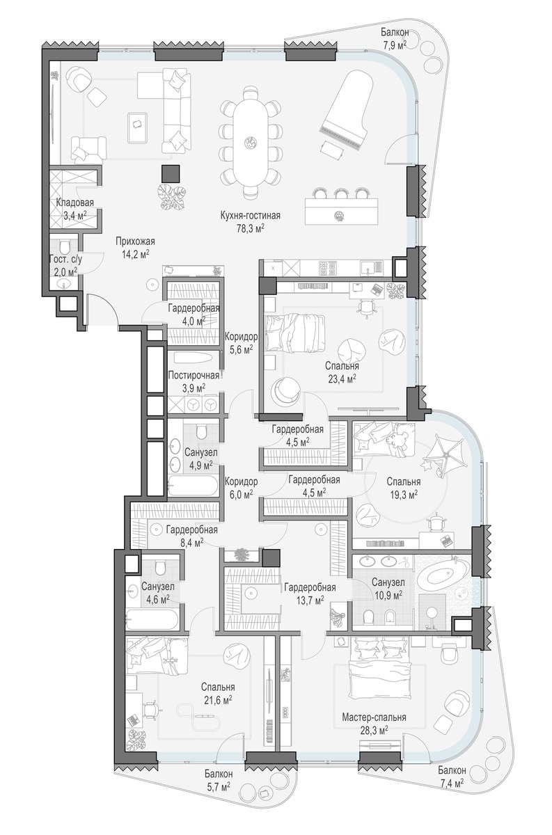 Планировка 267.1 м²
