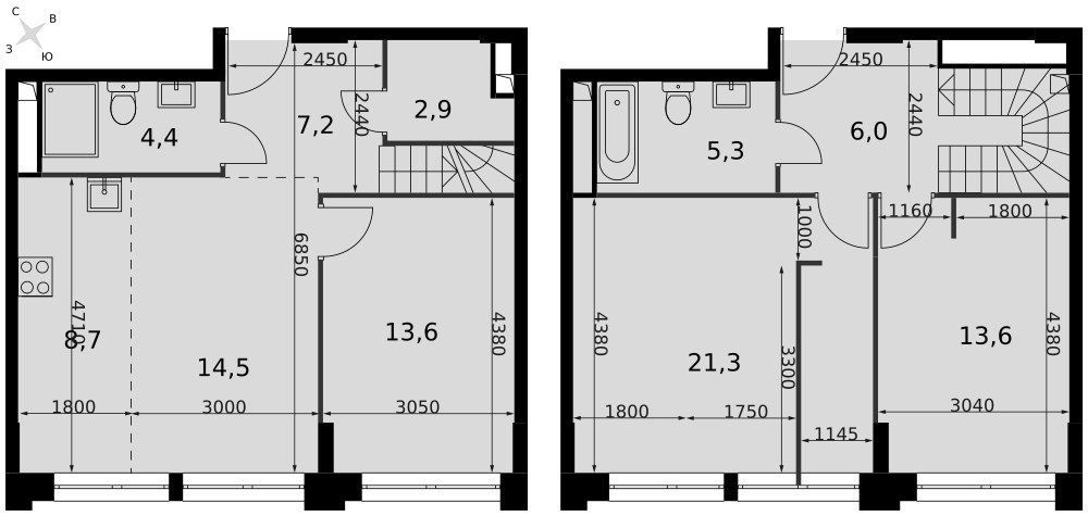 Планировка 97.5 м²