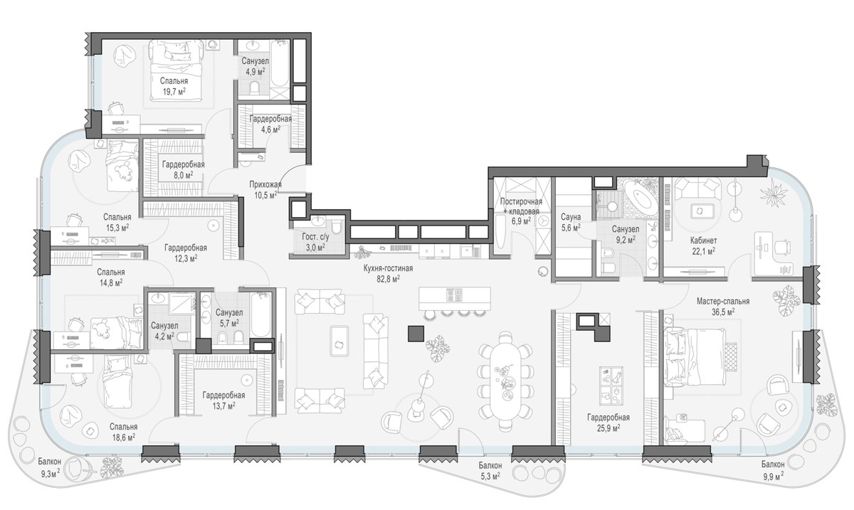 Планировка 328.1 м²