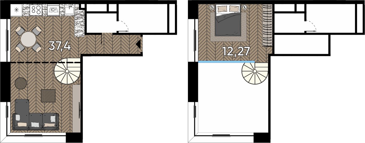 Планировка 50.2 м²
