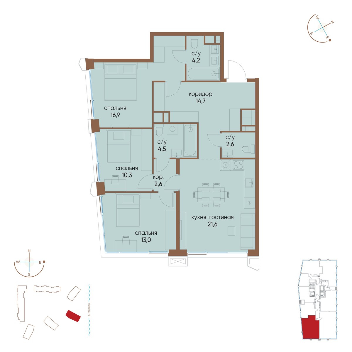 Планировка 90.4 м²