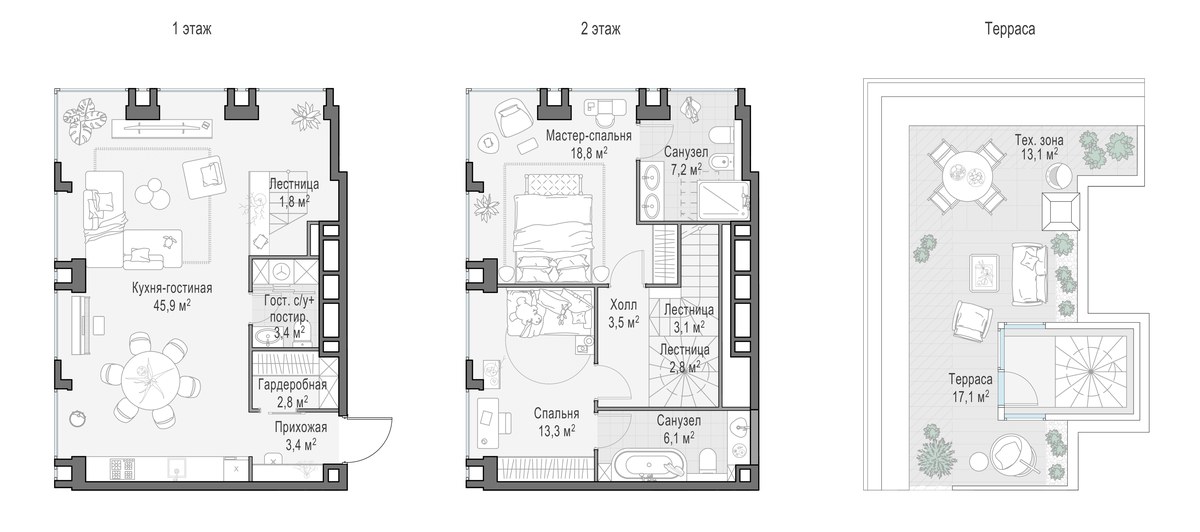 Планировка 109.6 м²