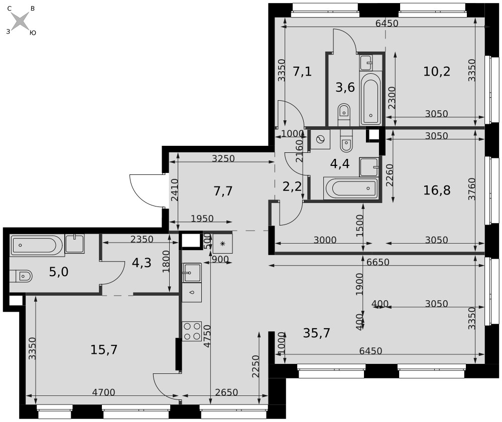 Планировка 112.7 м²