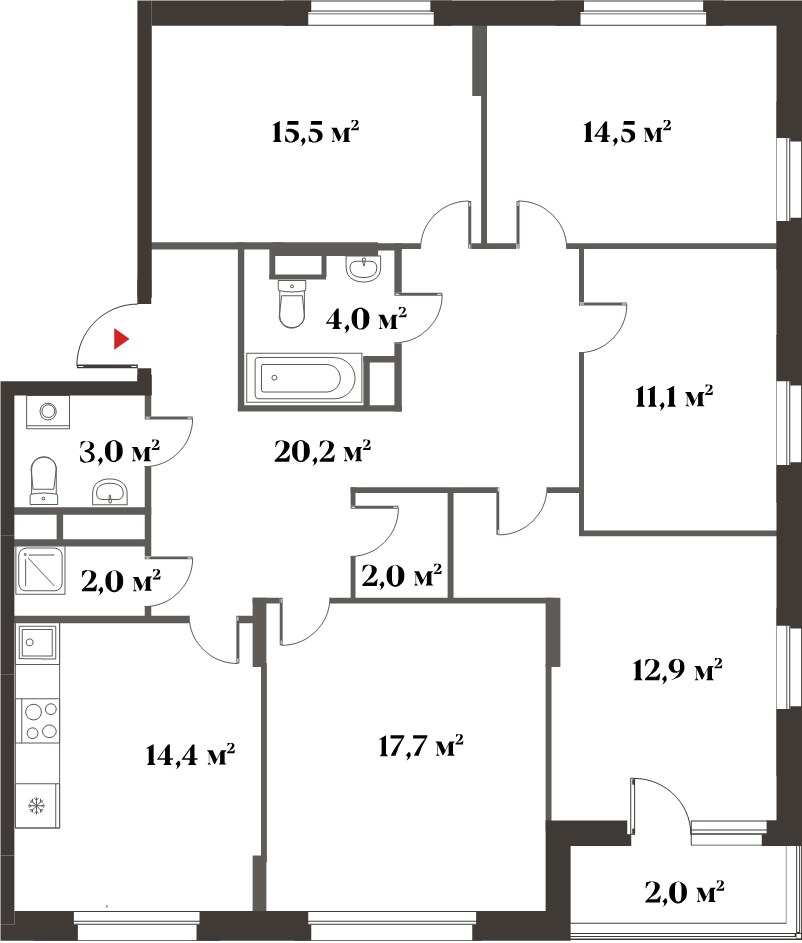 Планировка 117.0 м²