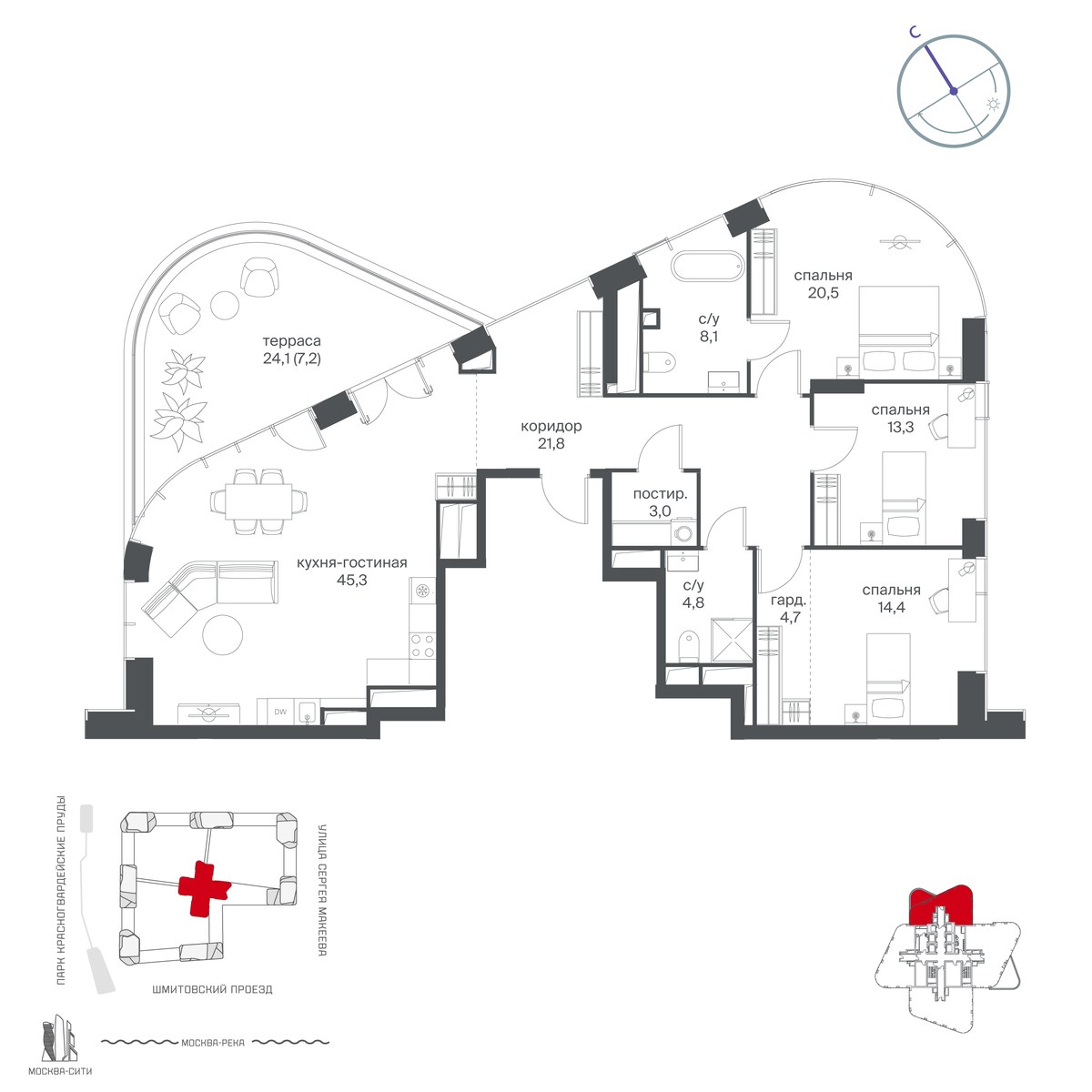 Планировка 143.2 м²