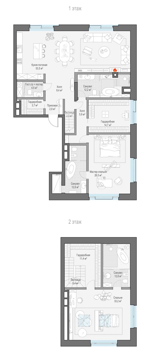 Планировка 214.0 м²