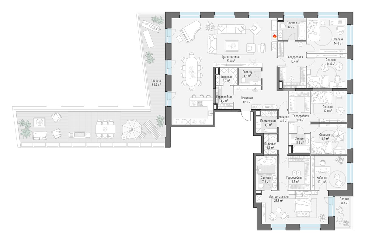 Планировка 287.0 м²