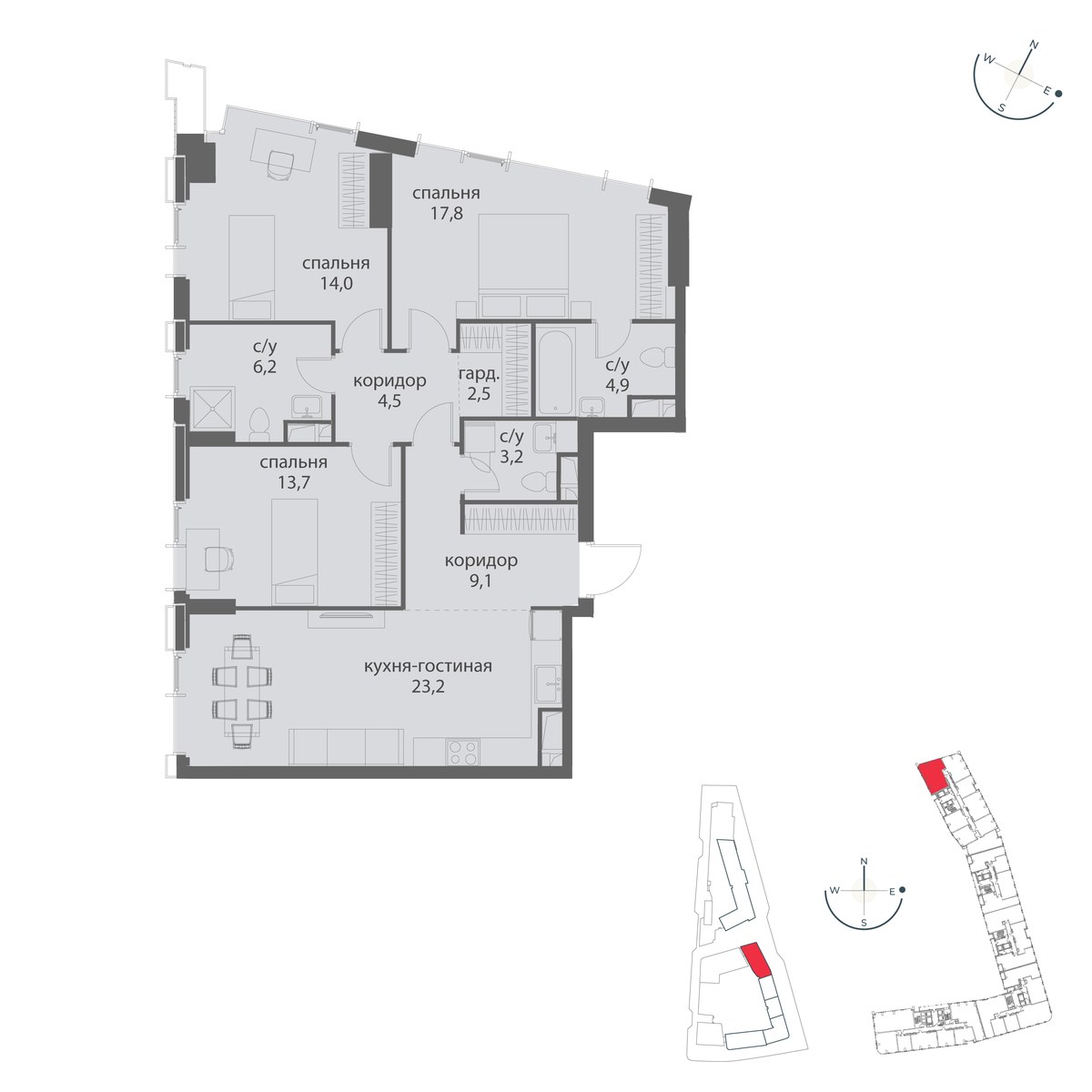 Планировка 99.1 м²