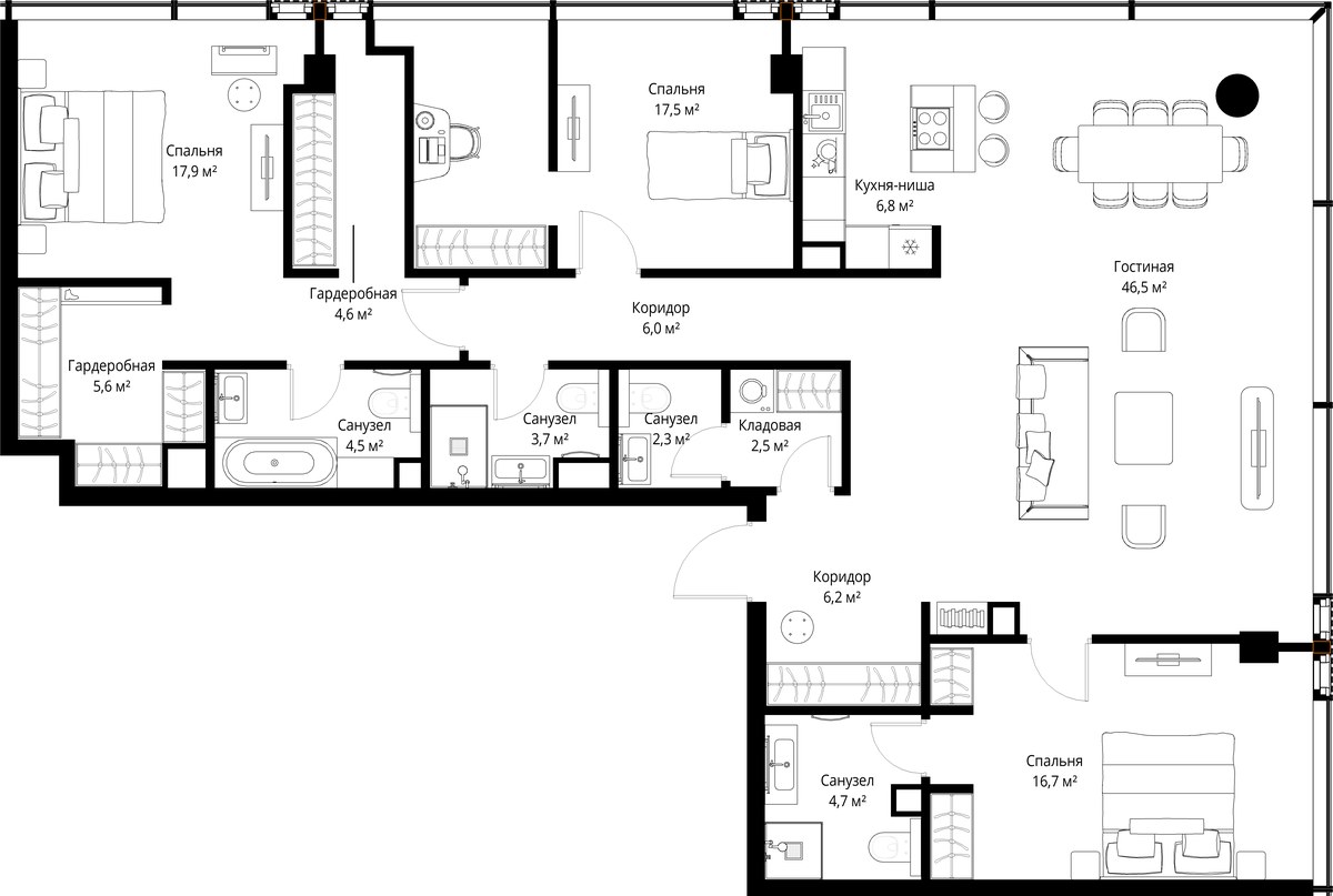 Планировка 145.5 м²