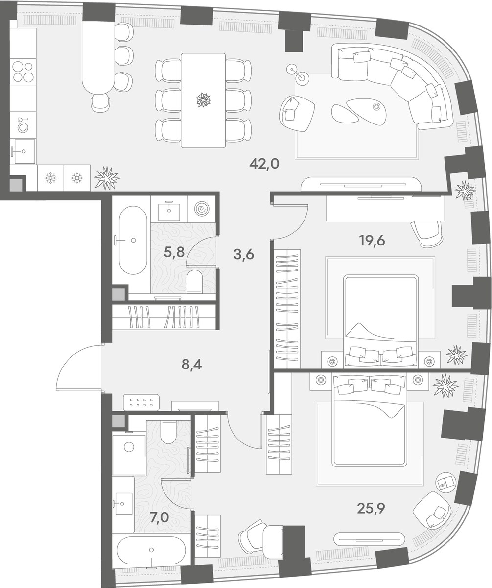 Планировка 112.3 м²