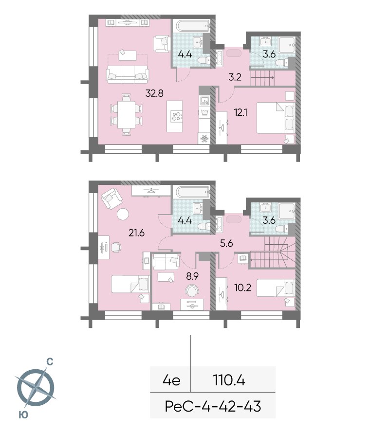 Планировка 110.4 м²