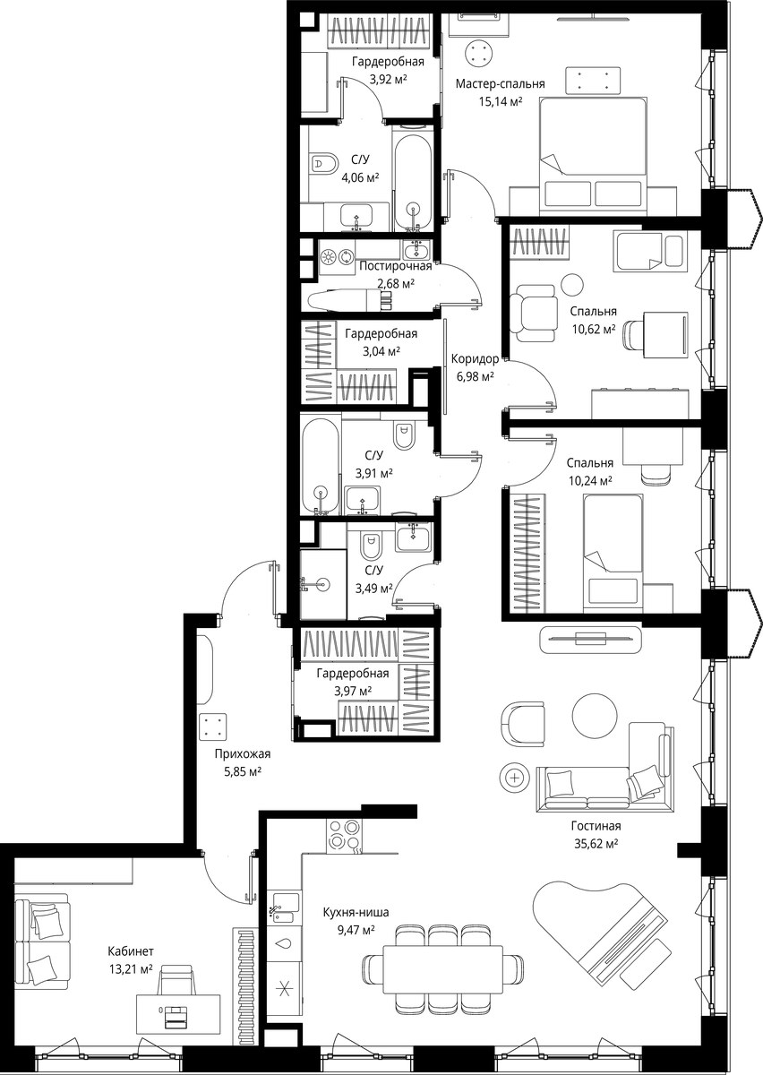 Планировка 132.2 м²