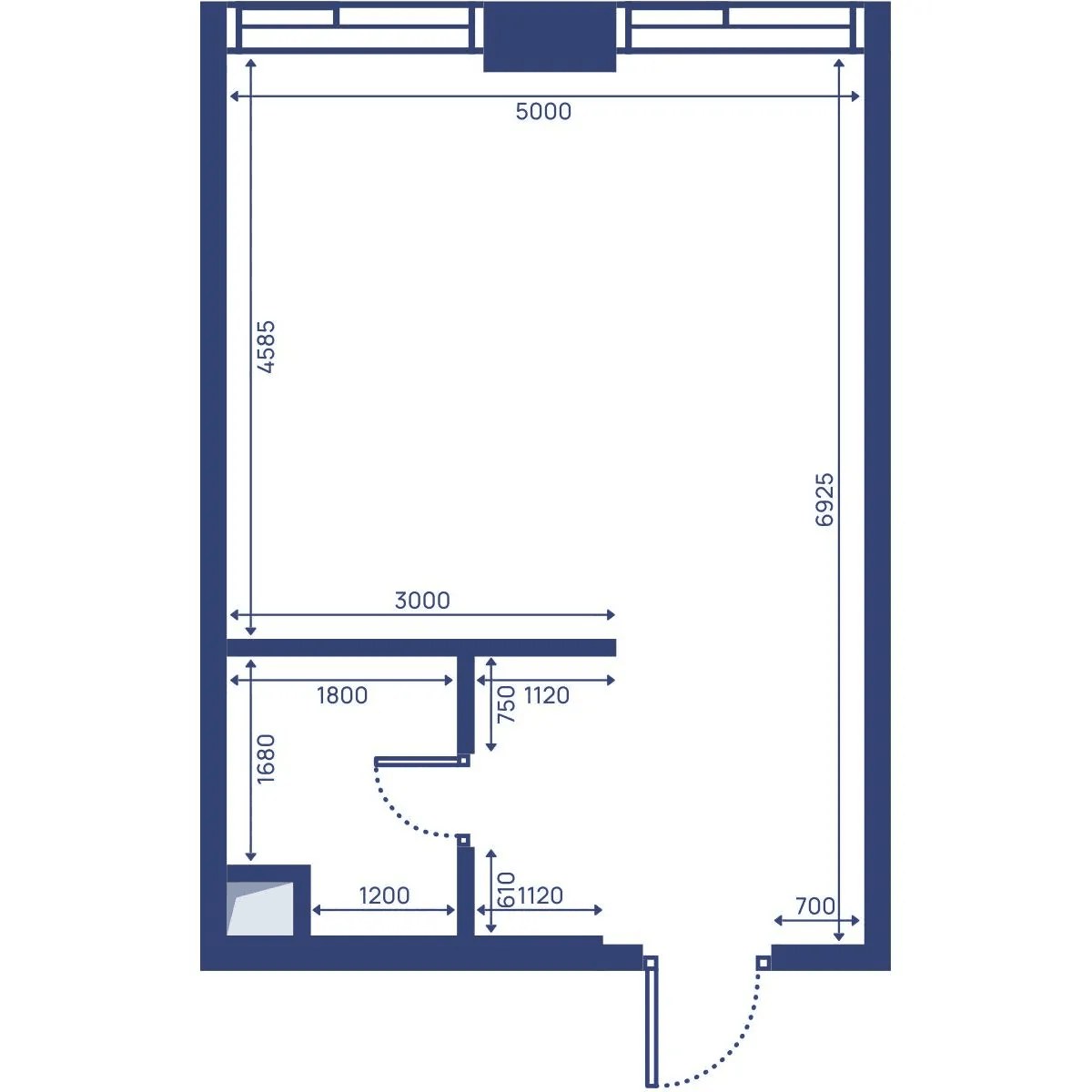 Планировка 33.7 м²