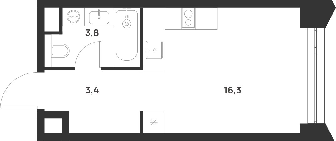 Планировка 23.5 м²