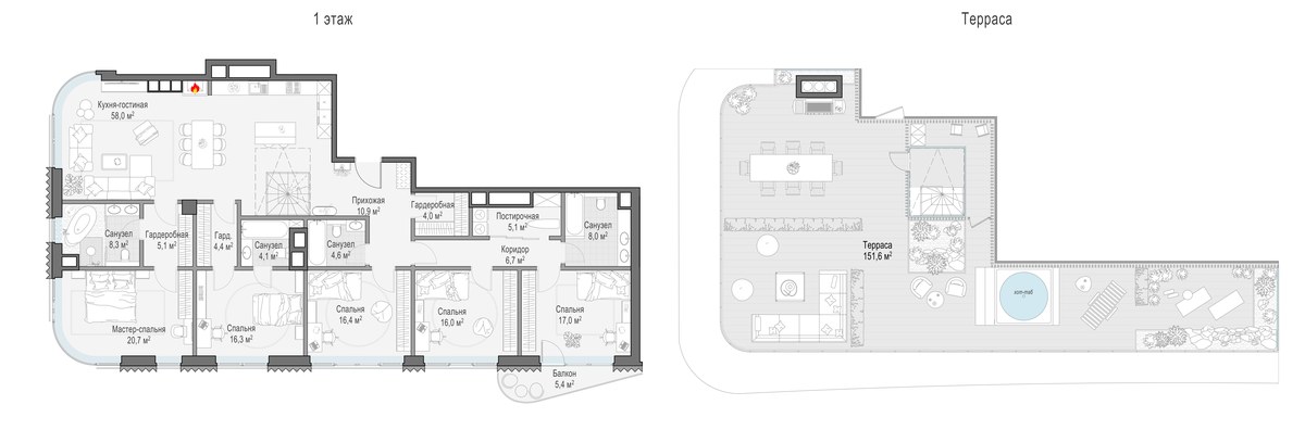 Планировка 204.7 м²