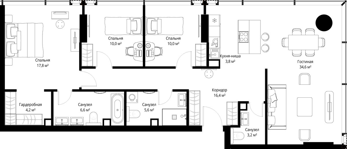 Планировка 112.2 м²