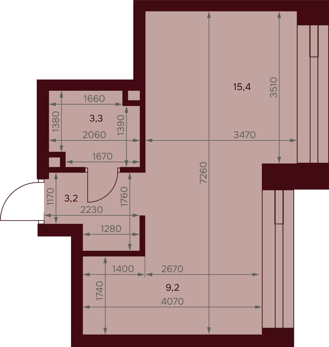 Планировка 31.1 м²