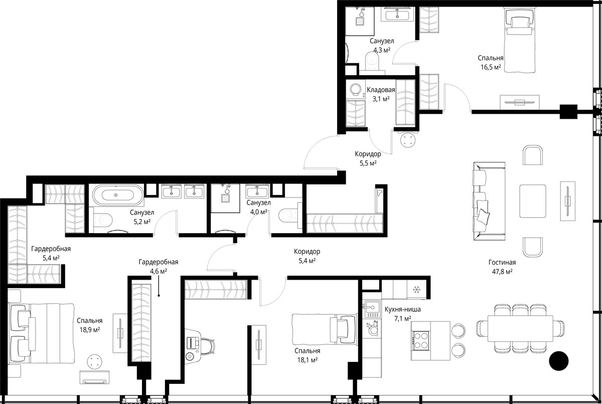 Планировка 145.9 м²