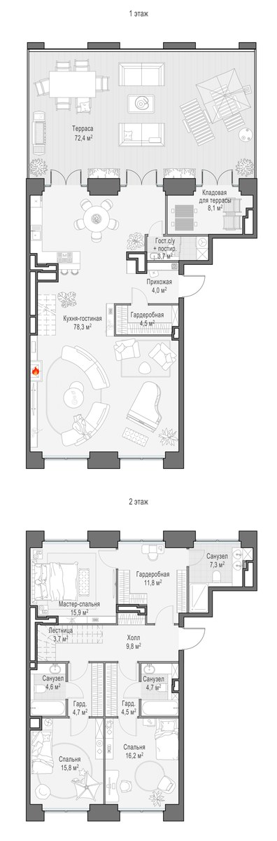 Планировка 221.5 м²