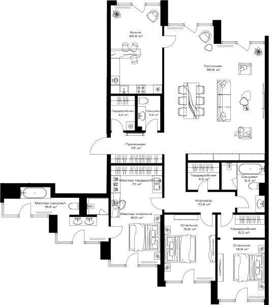 Планировка 189.0 м²