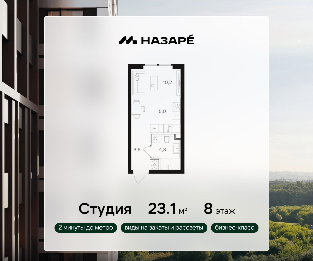 Планировка 23.1 м²