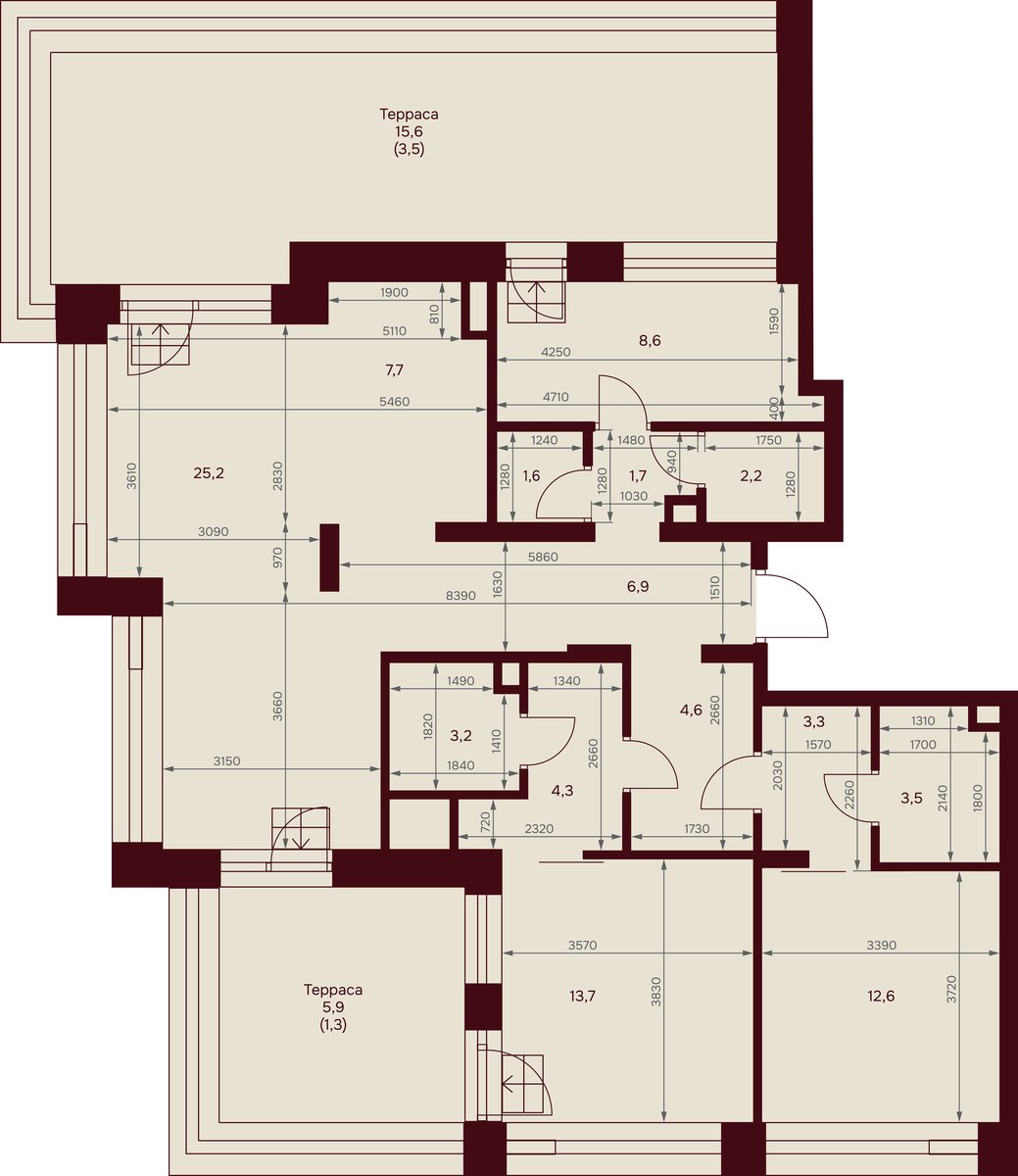 Планировка 103.9 м²