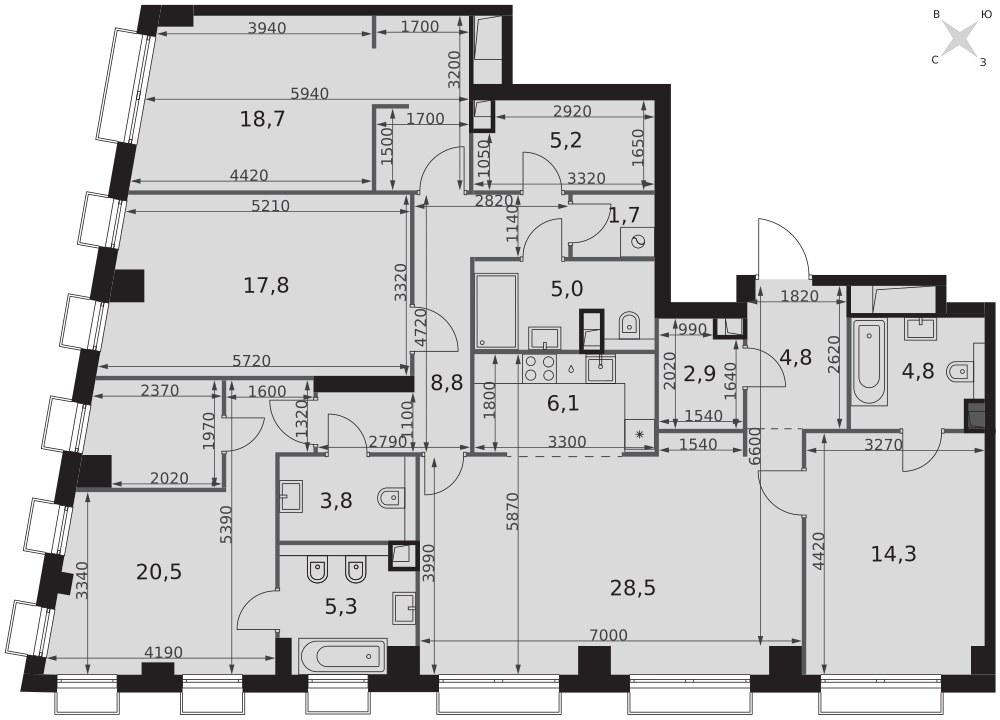 Планировка 148.2 м²