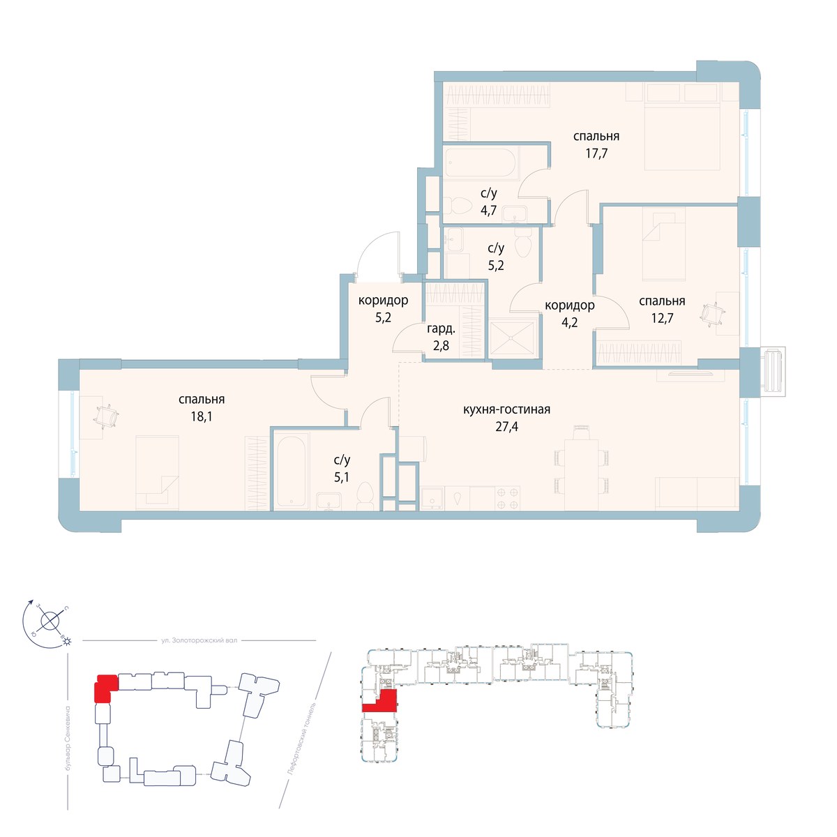 Планировка 103.1 м²