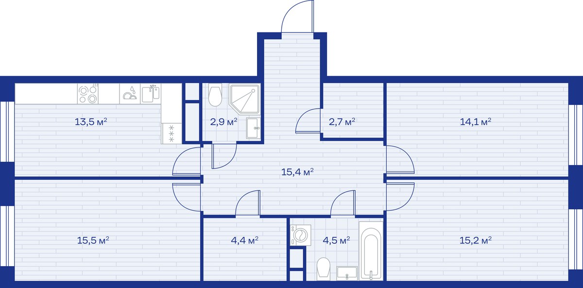 Планировка 88.0 м²