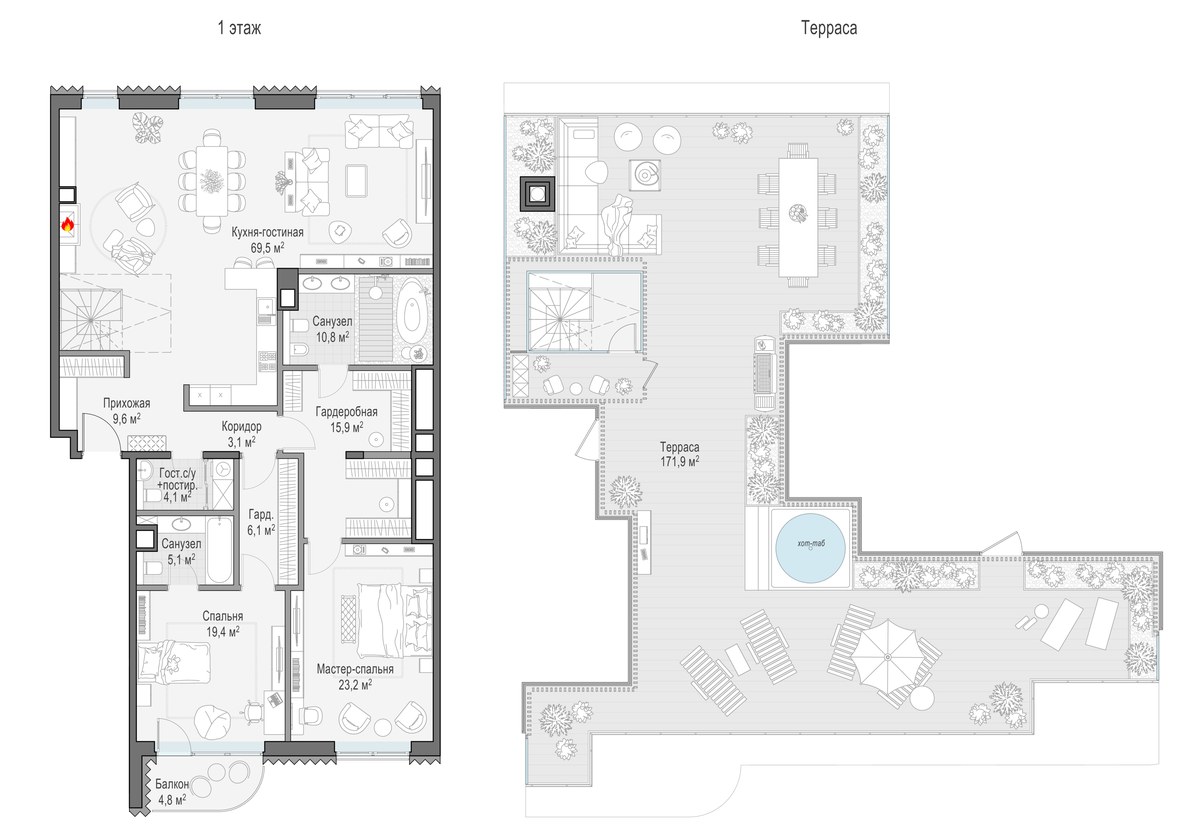 Планировка 166.3 м²