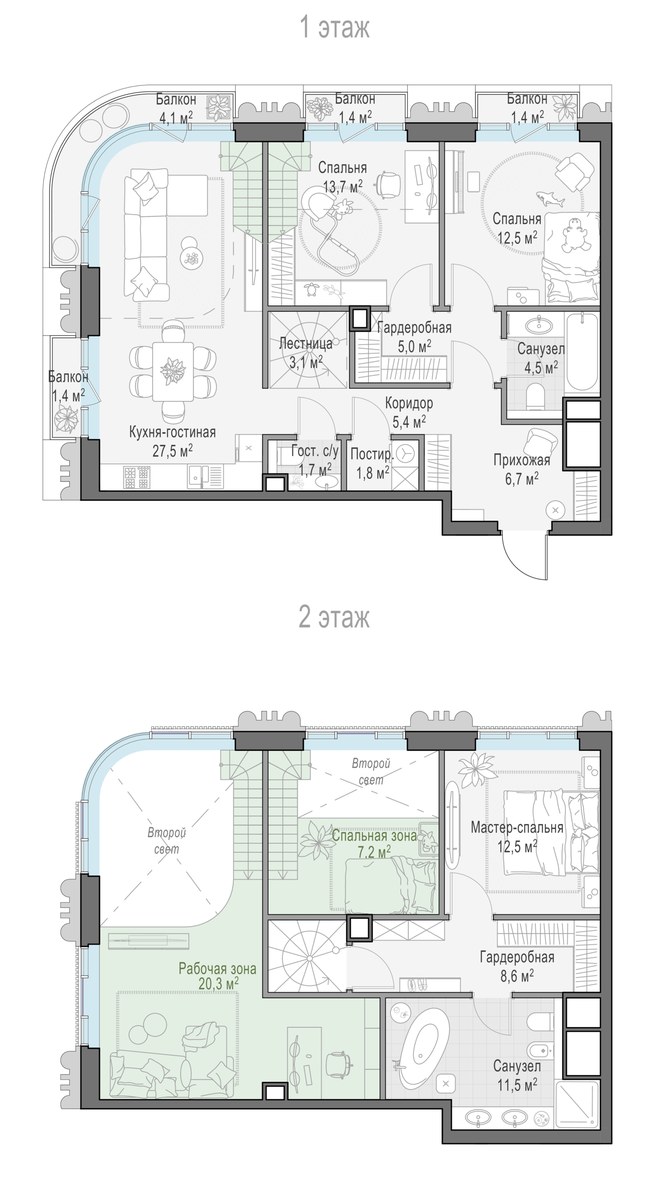 Планировка 116.6 м²