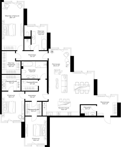 Планировка 193.9 м²