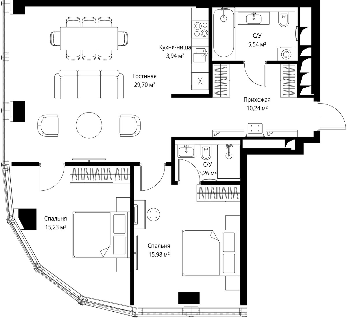 Планировка 85.0 м²