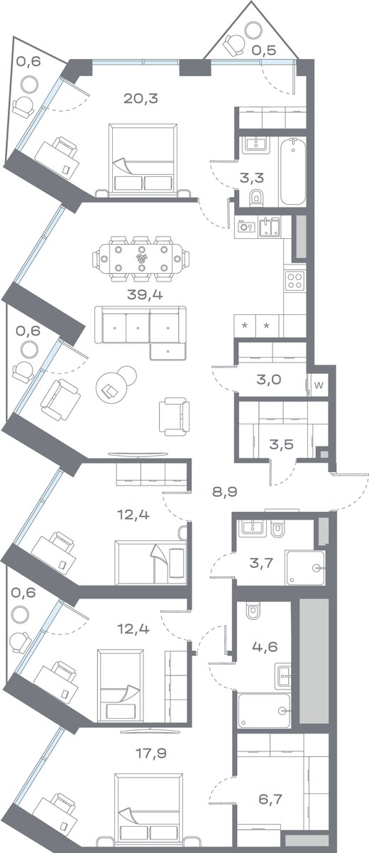Планировка 138.14 м²