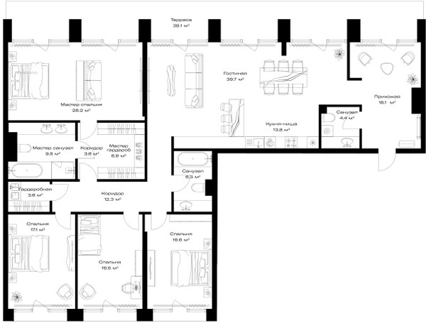 Планировка 208.0 м²
