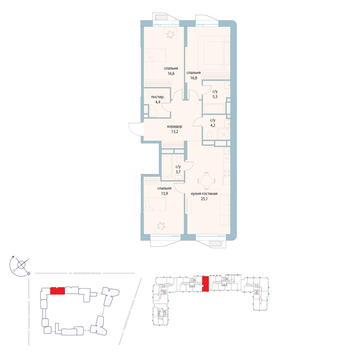 Планировка 103.2 м²