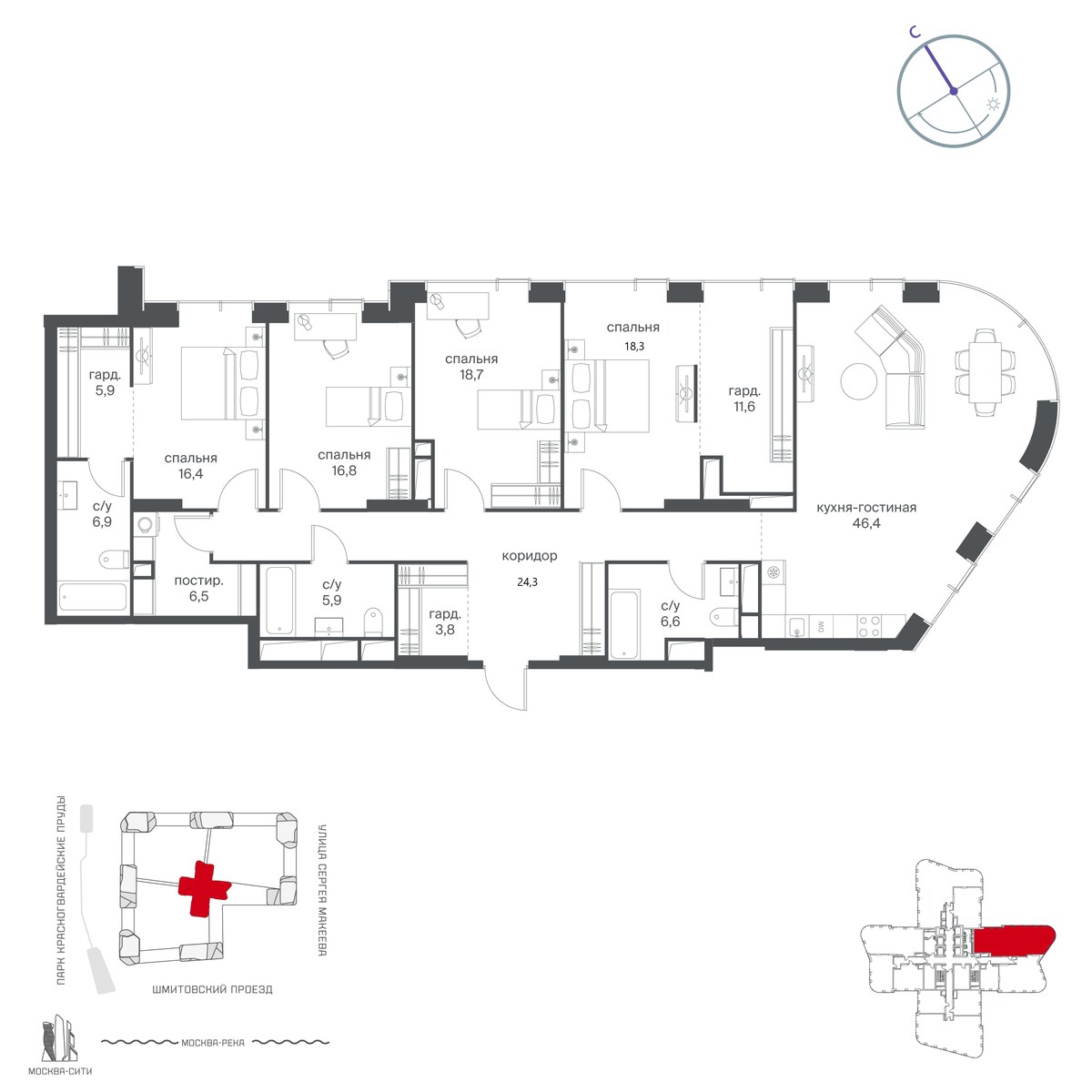 Планировка 188.1 м²
