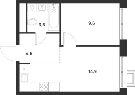 Планировка 32.7 м²