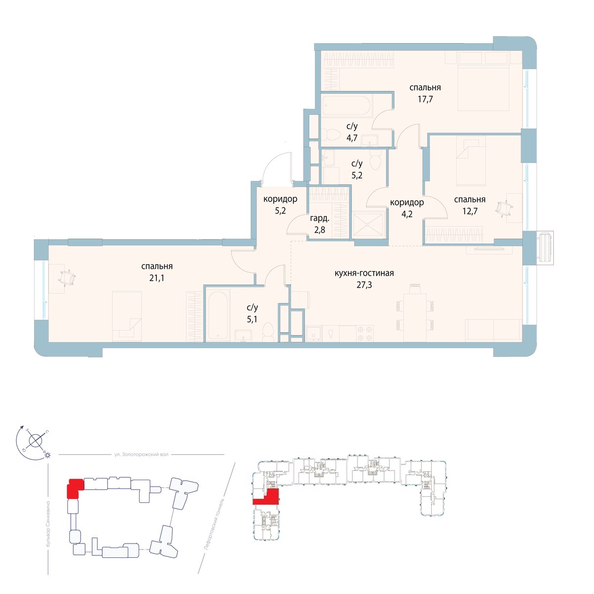 Планировка 106.0 м²
