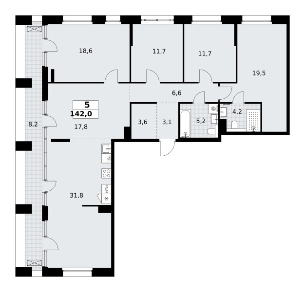 Планировка 142.0 м²