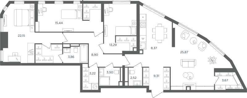 Планировка 120.1 м²
