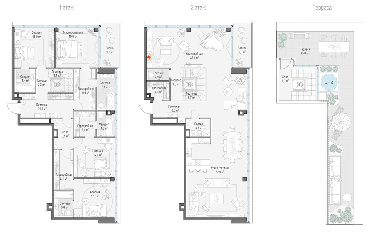 Планировка 307.1 м²