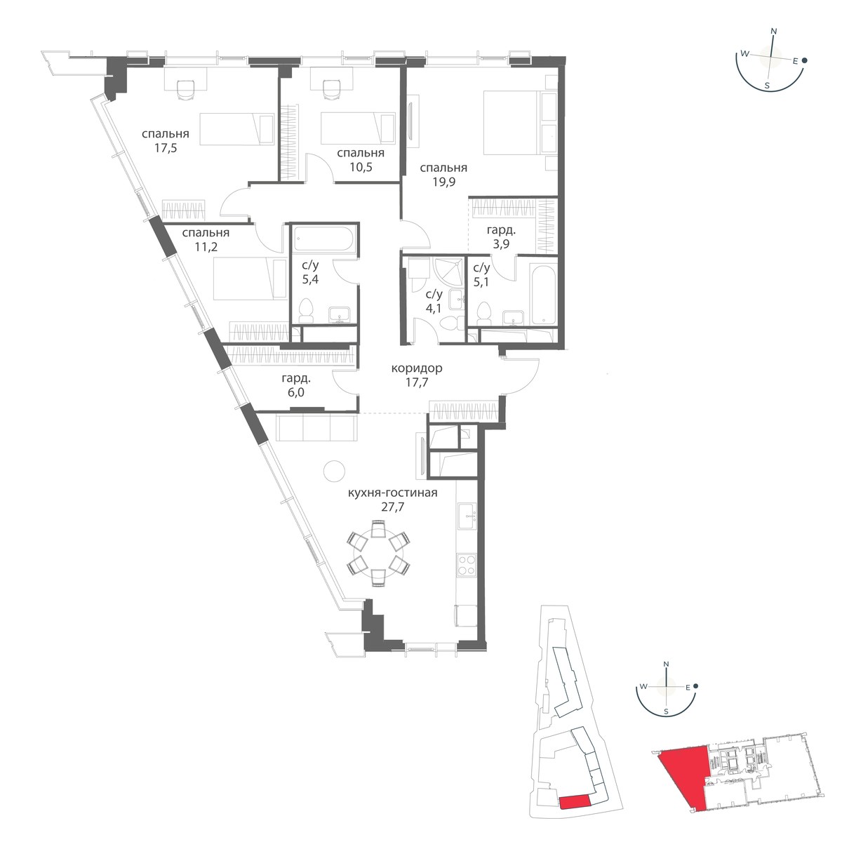 Планировка 129.0 м²