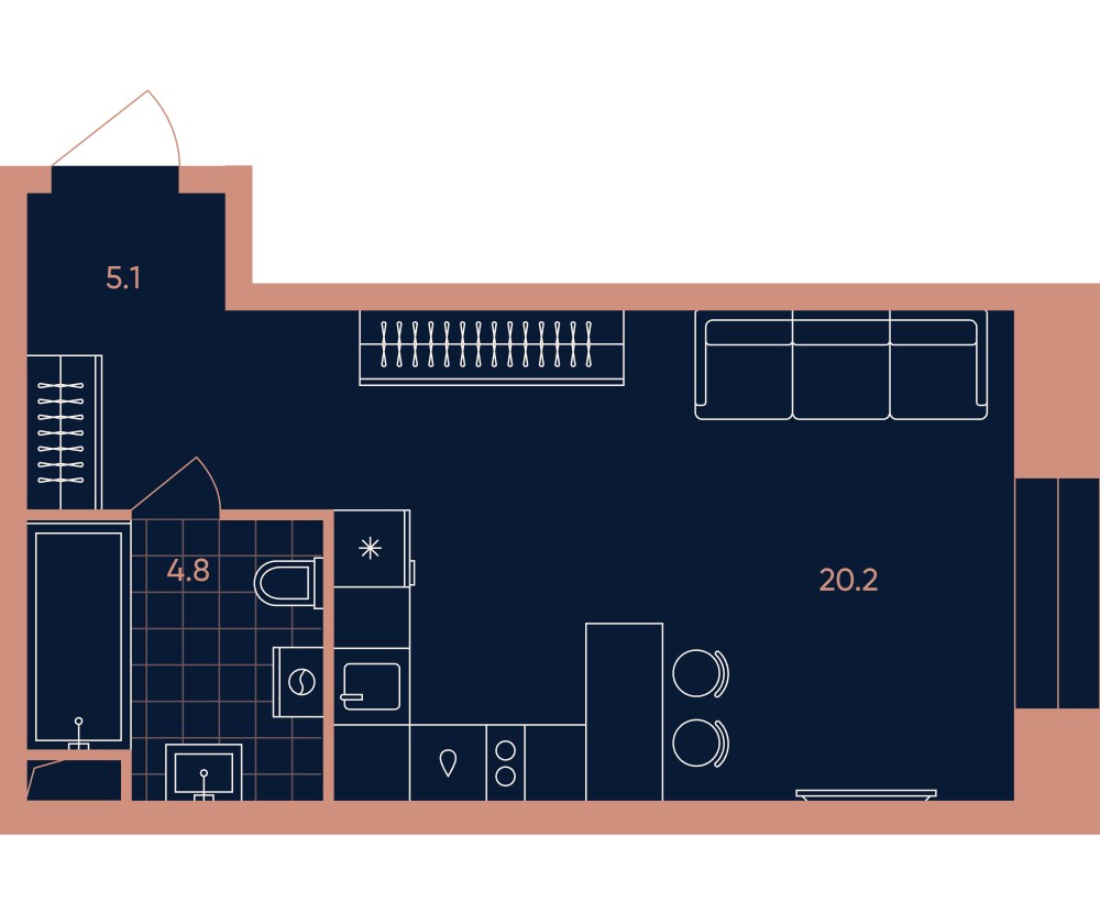 Планировка 30.0 м²