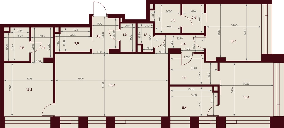 Планировка 110.7 м²