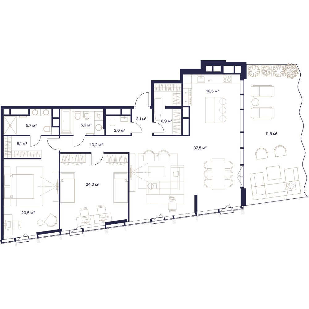Планировка 146.2 м²