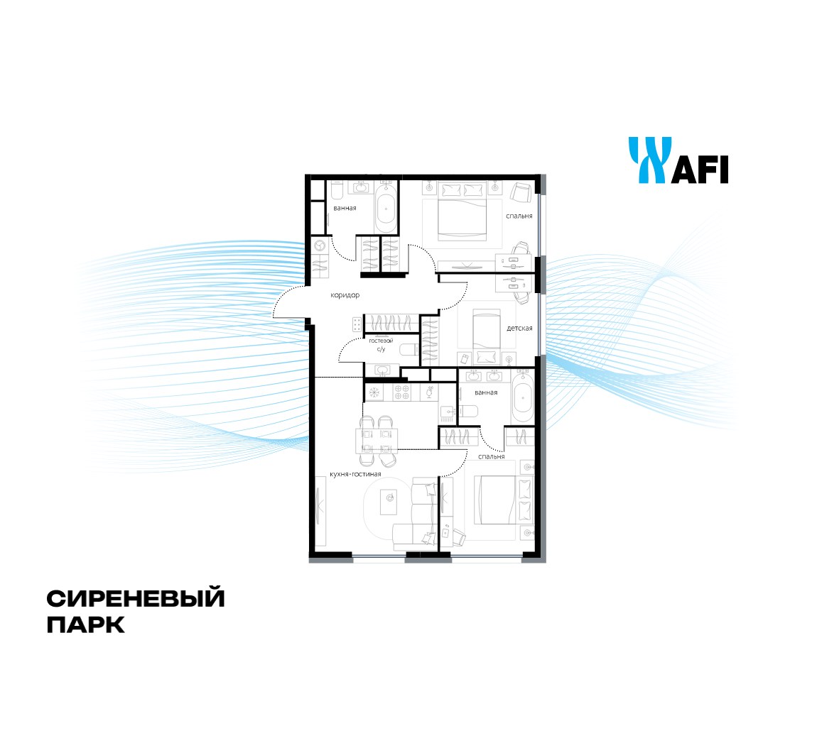 Планировка 85.4 м²