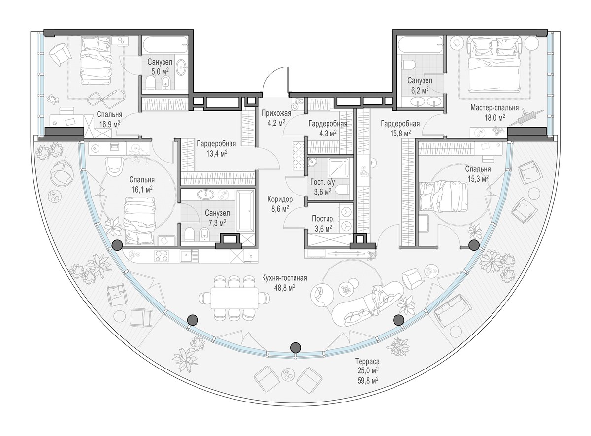 Планировка 193.9 м²