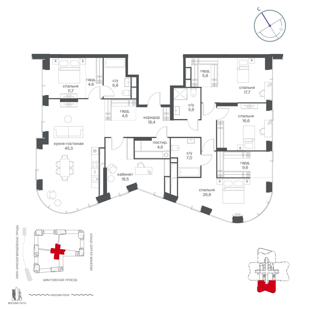 Планировка 203.9 м²