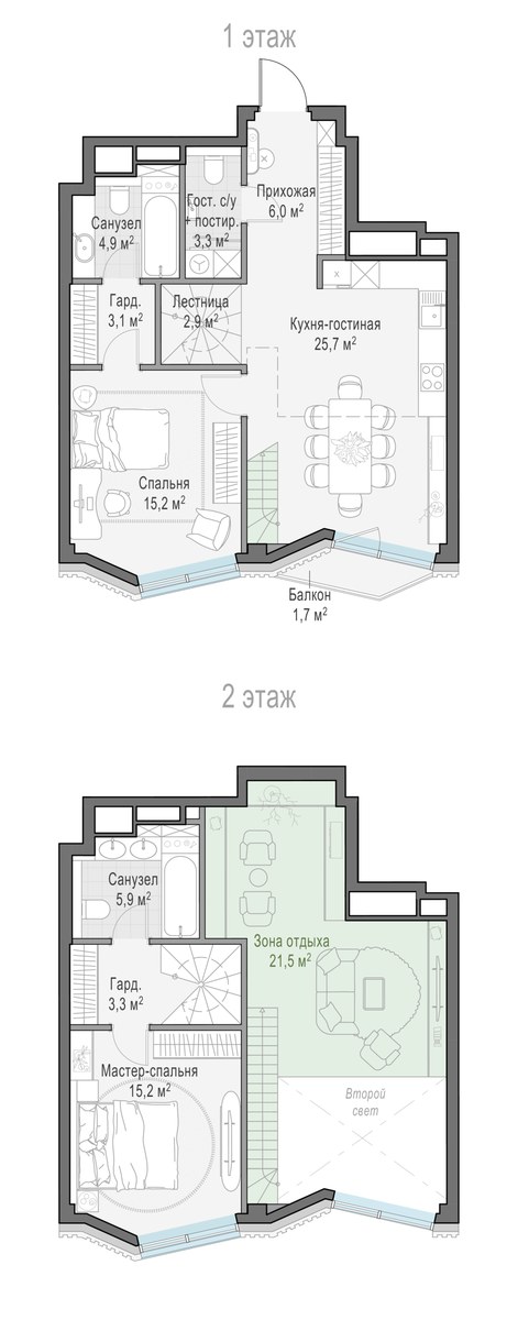 Планировка 86.3 м²